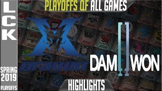 KZ vs DWG Highlights ALL GAMES  LCK Gauntlet Round 2 Spring 2019  King Zone vs Damwon Gaming [upl. by Farman]