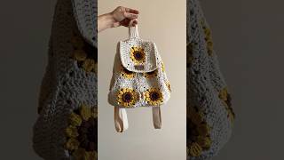 Mochila girasoles🌻 a crochet ganchillo diy con granny square handmade 🧶 [upl. by Trahurn260]