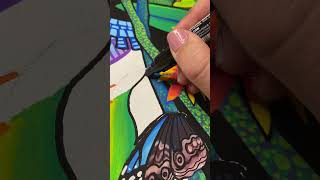 Rainbow Boa Snake Painting with Posca Markers reptile snake art [upl. by Unam]