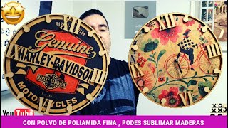 🔝TENES POLIAMIDA FINA ENTONCES PODES SUBLIMAR MADERAS PARA RELOJ DE PARED  BANDEJAS DESAYUNO ETC [upl. by Ymaral]