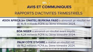 COMMUNIQUÉ DU MARCHE FINANCIER RÉGIONAL DE LUEMOA [upl. by Zildjian]