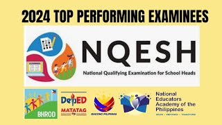 2024 NQESH RESULT I TOP PERFORMING EXAMINEES BY REGION I nqesh2024 deped principalexam [upl. by Innis545]