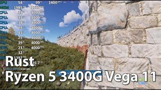 AMD Ryzen 5 3400G Review  Rust  Gameplay Benchmark [upl. by Achilles]