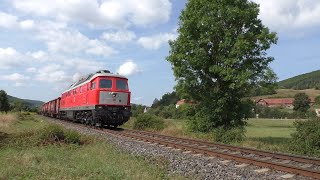 232 9084 mit Schrottzug  110 1088  202 2416 mit Holzzug  Umleiter über Oberhof [upl. by Ardnac]