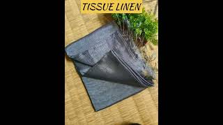 TISSUE LINEN SAREE LINEN BY LINEN saree new fashion bangladesh assam tripuratrending viral [upl. by Goodden]