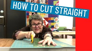 ✂️ HOW TO CUT STRAIGHT  QUILTING SKILLS TUTORIAL [upl. by Crosley]