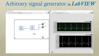 arbitrary signal generator labview ECG signal  tutrial  ECG simulator [upl. by Tarrsus]