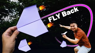 Learn how to fold a paper airplane that flies back to you [upl. by Hadnama]