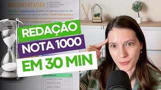 ⏰ Redação do ENEM em 30 minutos Modelo para QUALQUER tema sem precisar decorar [upl. by Leiba]