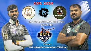 KSPL  2024  BIDAR BADSHAHS VS KALABURAGI KSHATRIYAS  MATCH  26 [upl. by Jaala]