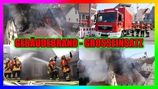 GEBÄUDEBRAND  FLAMMEN AUS DACHSTUHL  Großeinsatz der Feuerwehr 🚒 in Backnang  E [upl. by Leventhal407]