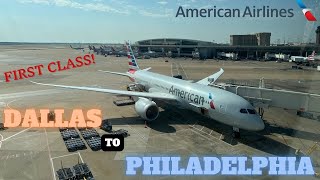 Flight Review  American Airlines AA 3072  DFWPHL  First Class  B7878 [upl. by Giffie]