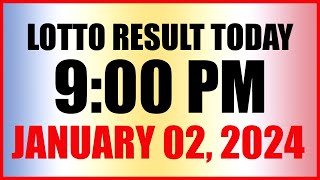 Lotto Result Today 9pm Draw January 2 2024 Swertres Ez2 Pcso [upl. by Suoivart]