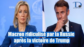 la porteparole russe a ridiculisé Macron qui ne croyait pas à la victoire de Trump [upl. by Roxy]