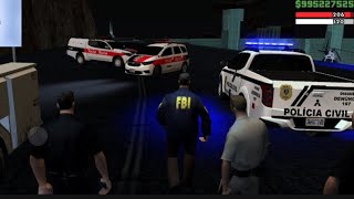 GTA SA ANDROID  PCPB  FUGITIVO DA POLÍCIA TENTA SAIR DA CIDADE COM CARRO ROUBADO E ARMADO [upl. by Atekahs]