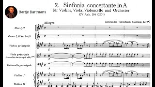 Mozart  Sinfonia Concertante K Anh 104K320e fragment 1779 [upl. by Hanala366]