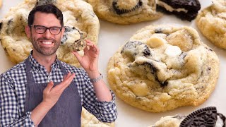 The BEST Cookies and Cream Cookies Recipe  Preppy Kitchen [upl. by Donelu]