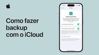 Como fazer backup do iPhone para o iCloud  Suporte da Apple [upl. by Havard]