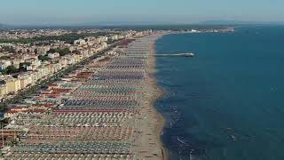 Flight over italy Marina die Pietrasanta  Forte di Marmi Drone flight Mavic air pro 2 [upl. by Ytitsahc]