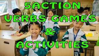 5 Action Verbs Games amp Activities for ESL Kids Primary schoolkindergarten [upl. by Saturday]