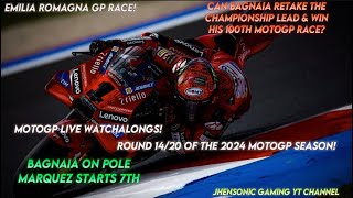 LIVE WATCHALONG  MOTOGP 2024 MISANO 2 RACE  2292024  CAN BAGNAIA RETAKE THE CHAMPIONSHIP LEAD [upl. by Celesta]