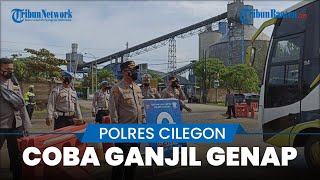 Polres Cilegon Gelar Uji Coba Sistem Ganjil Genap di Jalan Lingkar Selatan Cilegon [upl. by Herra]