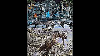 Indominus Rex vs Vastatosaurus Rex jurassicworld battle edit [upl. by Esinnej]