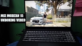 Msi Modern 15 156 inch  Laptop unboxing video msi [upl. by Annaitsirk650]