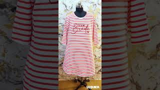 COTTON HOSIERY FABRIC 34 SLEEVE FROCK STYLE BIG SIZE TSHIRT WITH FULL GHER [upl. by Colby154]