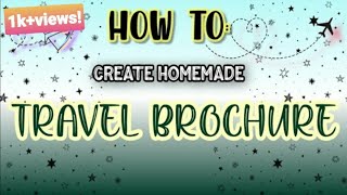 HOW to create Homemade TRAVEL BROCHURE using A4 easy tutorial [upl. by Yatnohs883]