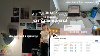 the ULTIMATE GUIDE TO STAYING ORGANIZED FOR SCHOOL 🖇️🤍 notion and google calendar tour [upl. by Nata]