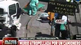 Camion Atropella y mata mujer en Vicente Lopez Argentina Truck Kill Woman [upl. by Bernarr]