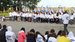 Israeli youths in AuschwitzBirkenau [upl. by Roux]