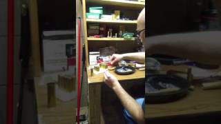 Part 2 Reloading brass 410 shotgun shells with smokeless powder by hand for BFR pistol [upl. by Silsby]