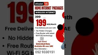 Home internet connection available for All over UAE contact with me 0529330151 myconnect [upl. by Morrison120]