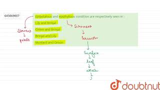 Epipetalous and epiphyllous condition are respectively seen in   12  NTA NEET SET 31  BIOLO [upl. by Onirefes885]