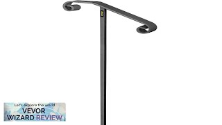 VEVOR Single Post Handrail Wrought Iron Post Mount Step Grab Supports in Review [upl. by Oicnanev]