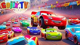 Cars Lightning McQueen  Part 2  Nursery Rhymes amp Kids Songs [upl. by Leuqcar381]