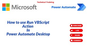 How to use Run VBscript action in Power Automate Desktop [upl. by Okoyik]