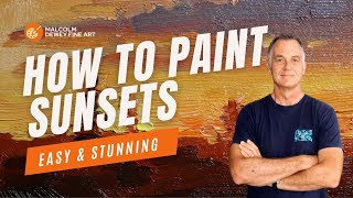 How to Paint a SUNSET in Rich Oil Colors 🎨 [upl. by Foy]