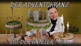 ADVENTSKRANZ  MODERN und ANDERS  WUNDERSCHÖNE DIY  IDEE [upl. by Ruffi]