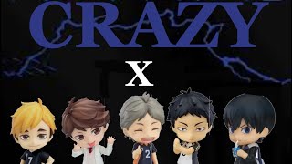 “CRAZY”  Haikyuu x Lesserafim  Haikyuu texts  TW slightly harsh jokes rushed [upl. by Crosby]