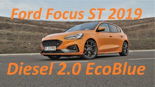 2019 Ford Focus ST Diesel EcoBlue 20  accelerations engine and exhaust sound [upl. by Nedda]