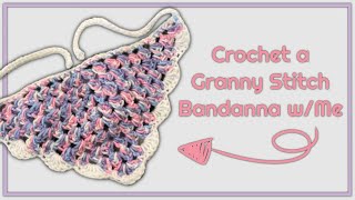 Crochet a Bandanna With Me  Crochet With Me Video [upl. by Hartman]