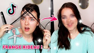 JAI COUPÉ MES CHEVEUX  FRANGE RIDEAU  ✂️ Jai voulu tester [upl. by Adnuhser]