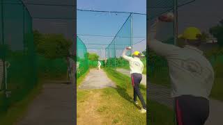 batting practice with outswing ballcricket videosbowling ytshorts cricketcoaching battingbasics [upl. by Fabriane]