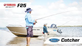 Stessco Catcher 409 Powered By Yamaha F25 FourStroke Outboard [upl. by Rorrys]