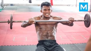 Buakaw Banchamek Muay Thai Training  Muscle Madness [upl. by Recneps698]