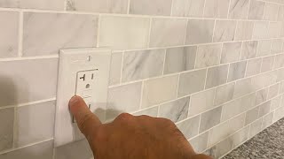 Backsplash Installation  Raising Electrical Outlets – No special tools required [upl. by Schofield]