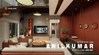 INTERIOR DESIGN  ANILKUMAR RESIDENCE  ENSCAPE WALKTHROUGH  4K [upl. by Nepean]